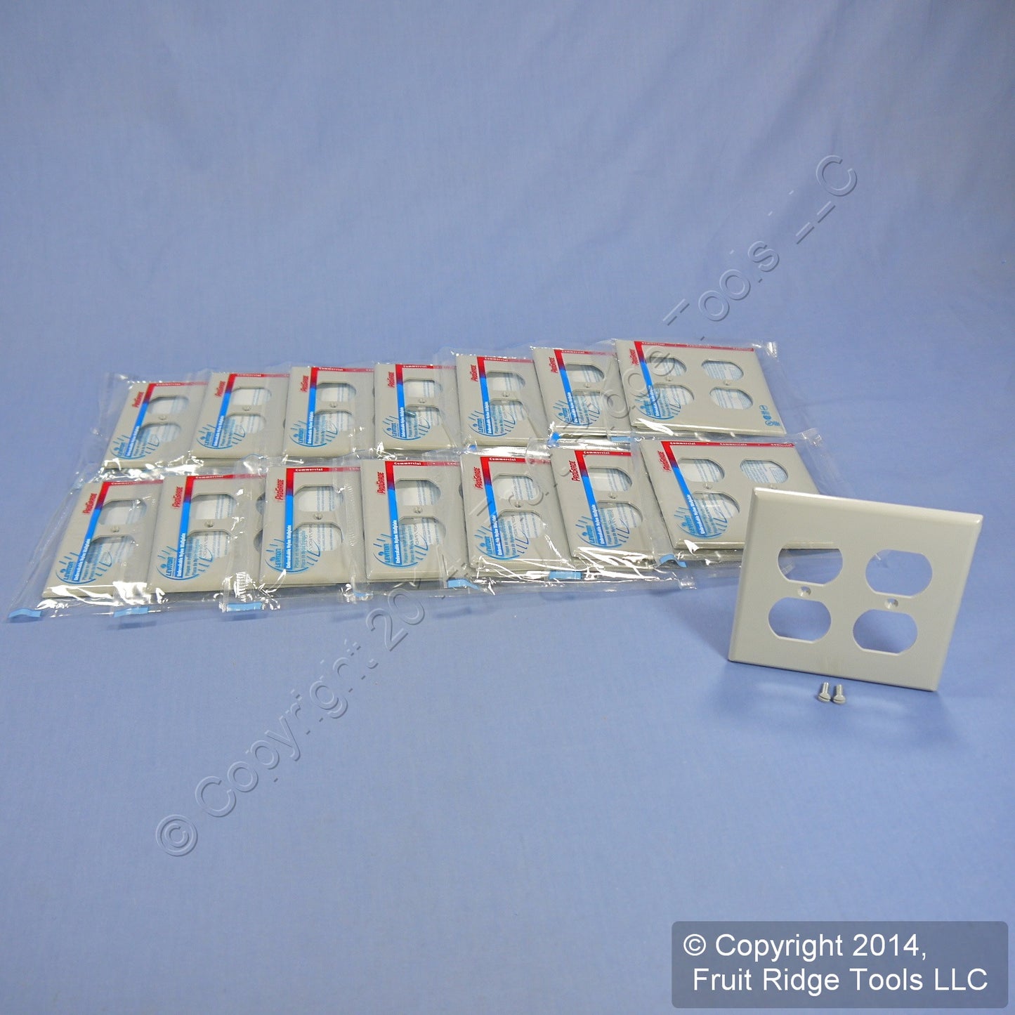 Leviton 80716-GY Gray 2-Gang Duplex Outlet Unbreakable Nylon Wallplates 15pcs