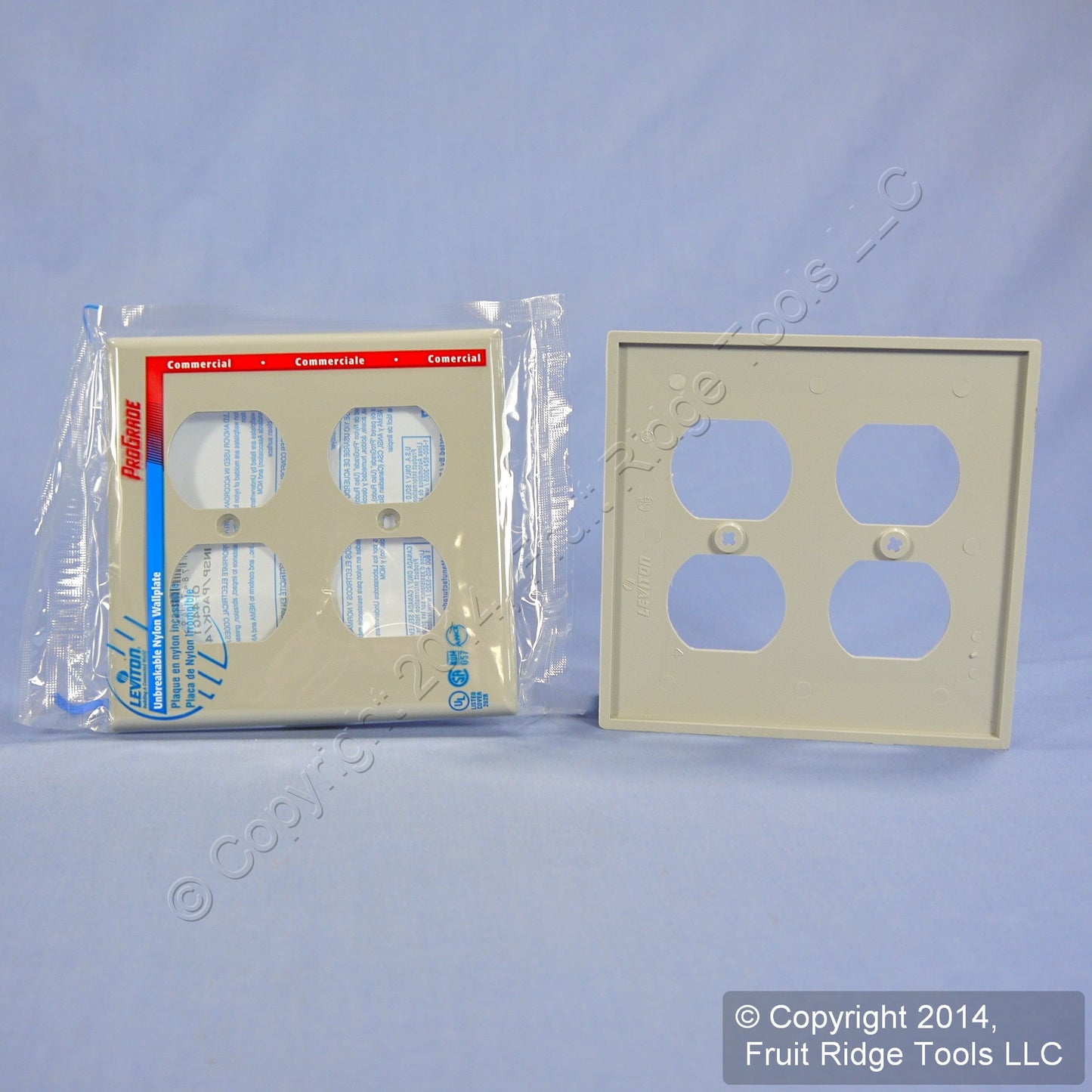 Leviton 80716-GY Gray 2-Gang Duplex Outlet Unbreakable Nylon Wallplates 15pcs