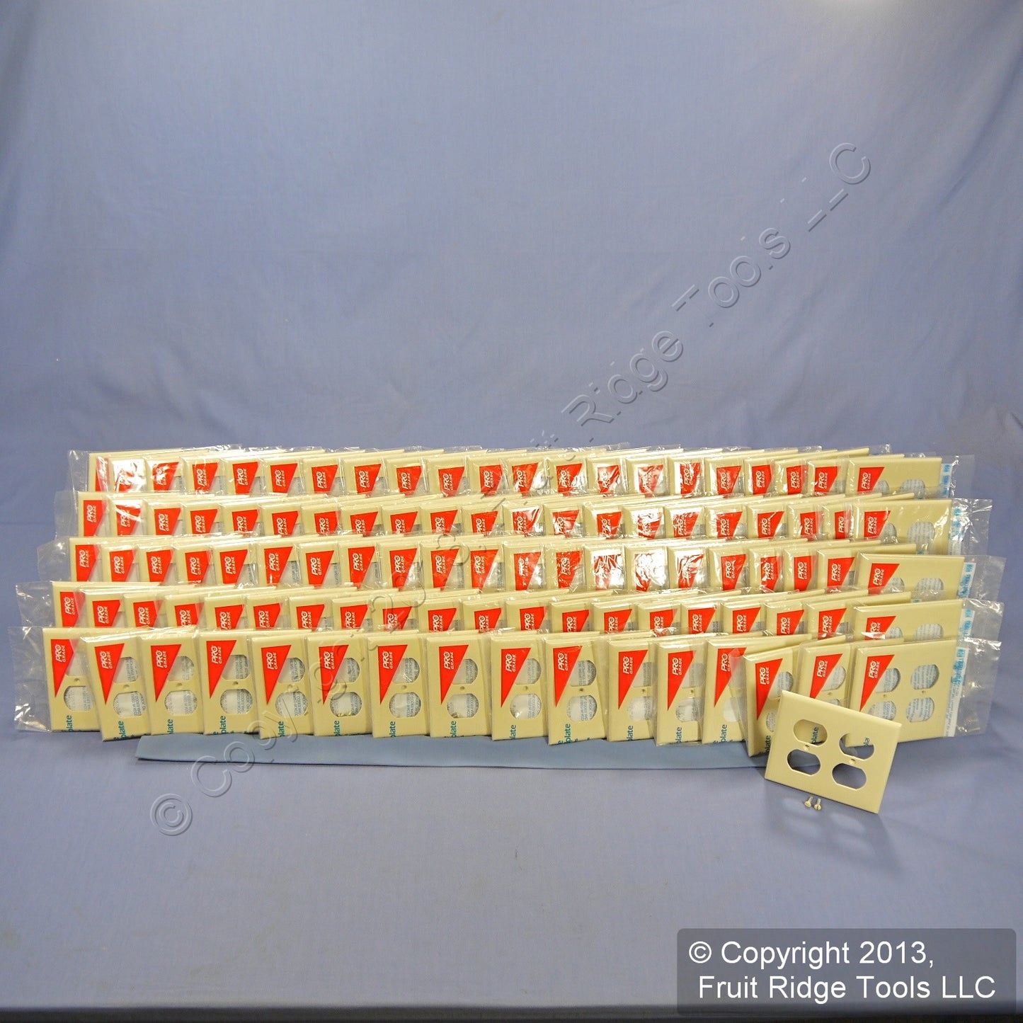 Leviton 80716-I Ivory 2-Gang Duplex Outlet Unbreakable Nylon Wallplates 100pcs