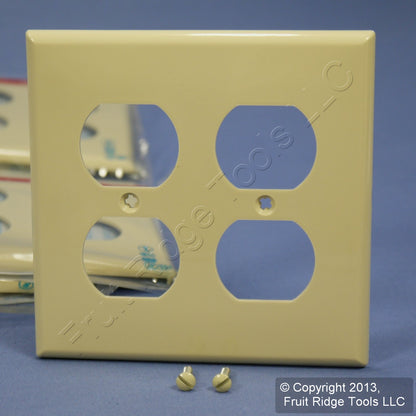 Leviton 80716-I Ivory 2-Gang Duplex Outlet Unbreakable Nylon Wallplates 15pcs