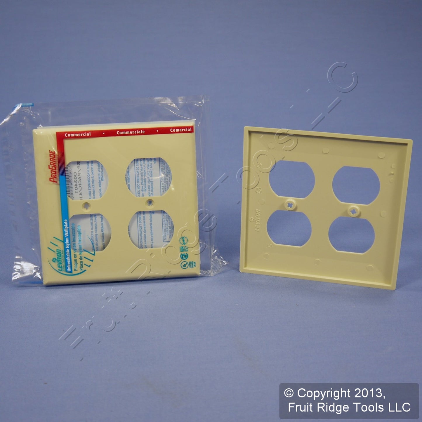 Leviton 80716-I Ivory 2-Gang Duplex Outlet Unbreakable Nylon Wallplates 15pcs