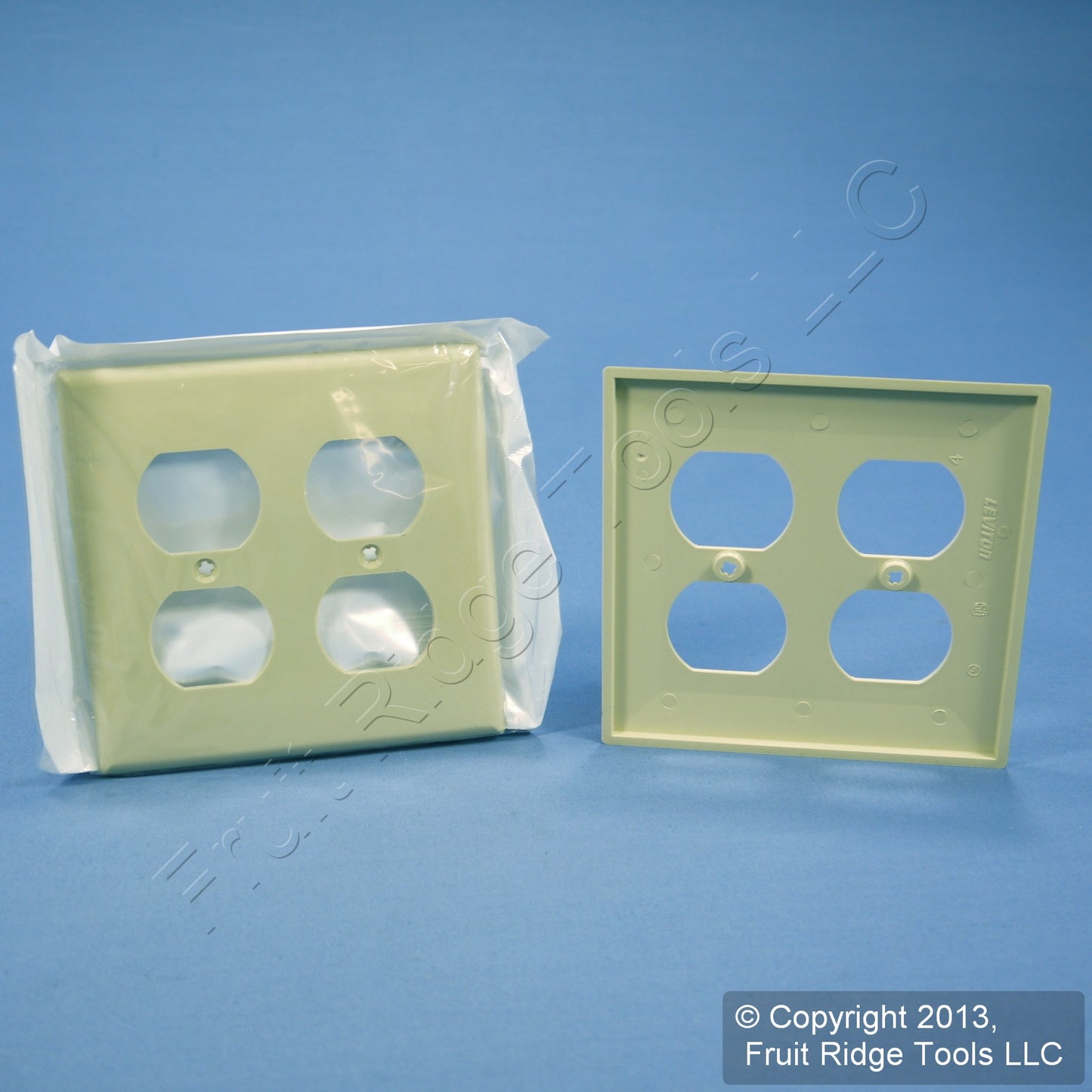 Leviton 80716-I Ivory 2-Gang Duplex Outlet Unbreakable Nylon Wallplates 25pcs