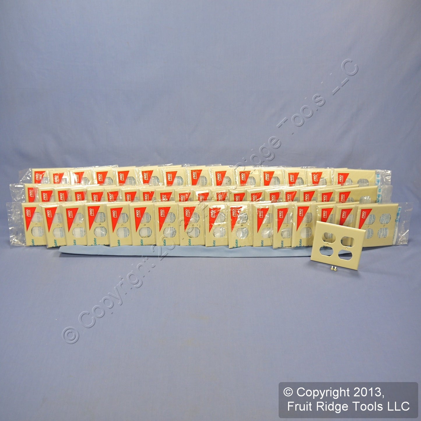 Leviton 80716-I Ivory 2-Gang Duplex Outlet Unbreakable Nylon Wallplates 50pcs