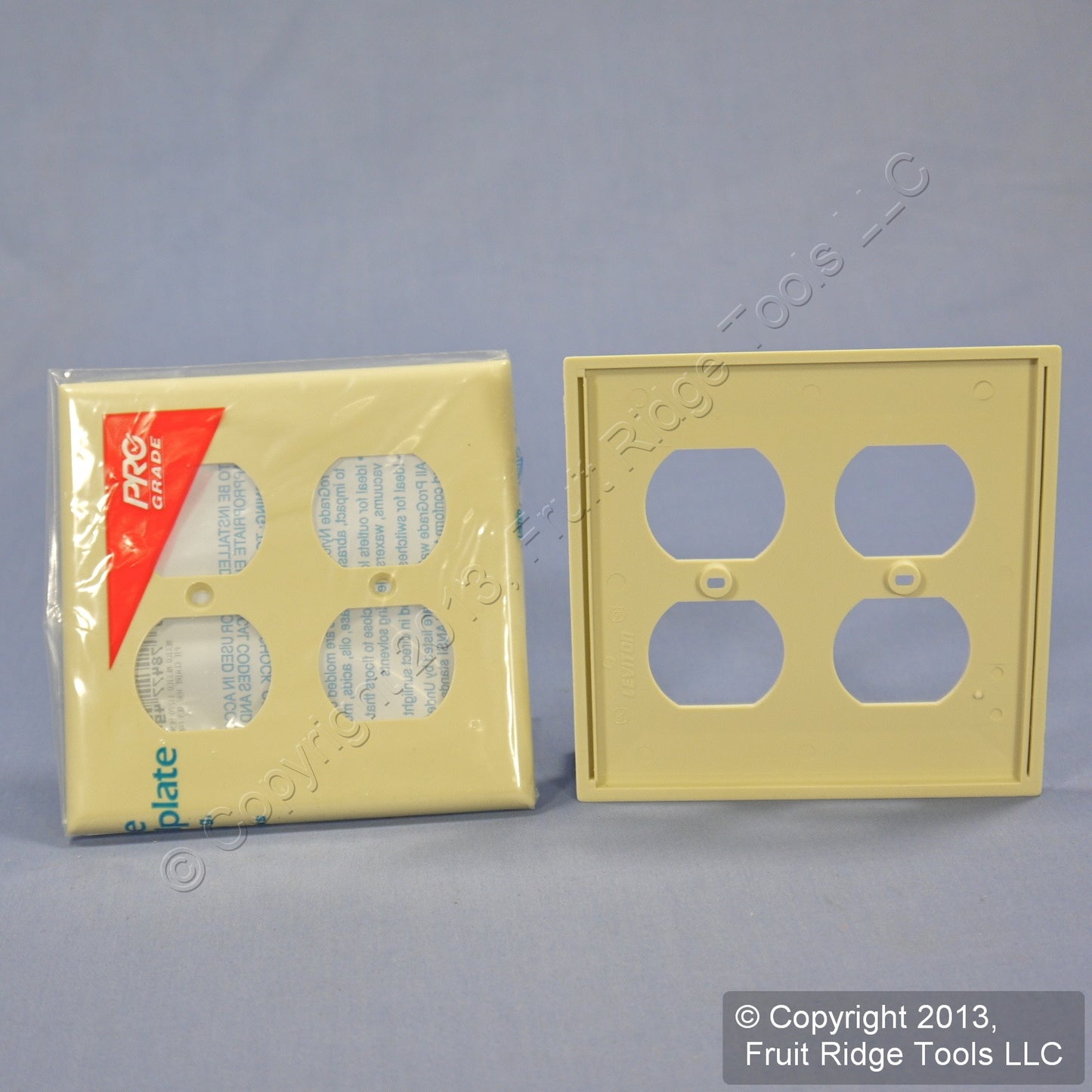 Leviton 80716-I Ivory 2-Gang Duplex Outlet Unbreakable Nylon Wallplates 50pcs