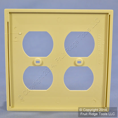 Leviton 80716-I Ivory 2-Gang Duplex Unbreakable Nylon Standard Wallplate Cover