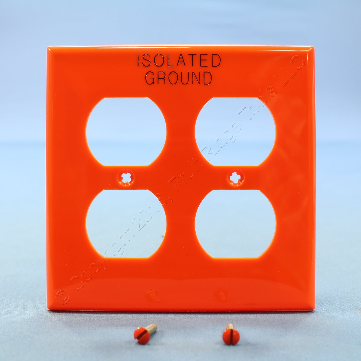 Leviton 80716-IG Orange 2-Gang Duplex Unbreakable Nylon Wallplate Cover 25pcs