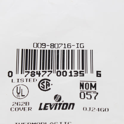 Leviton 80716-IG Orange 2-Gang Duplex Outlet Unbreakable Standard Size Wallplate