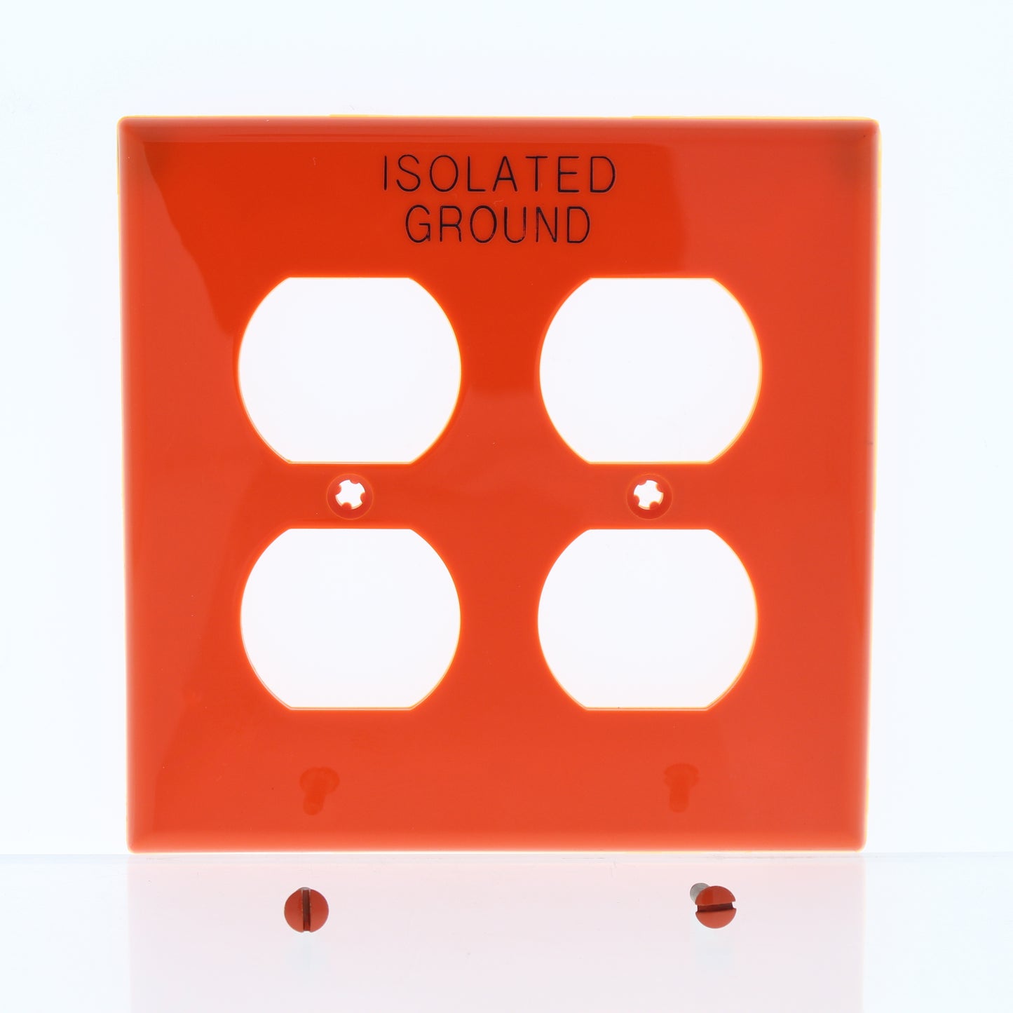 Leviton 80716-IG Orange 2-Gang Duplex Outlet Unbreakable Standard Size Wallplate