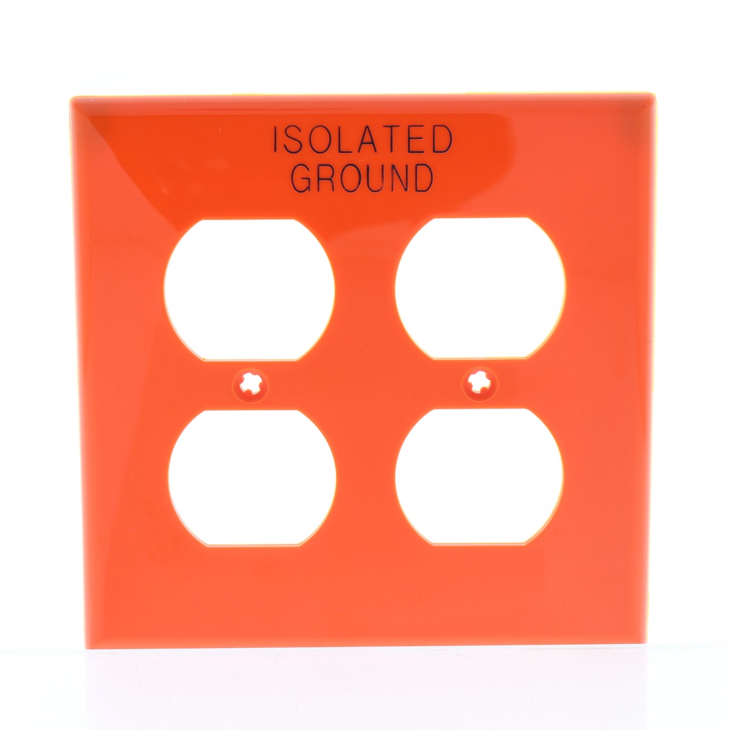 Leviton 80716-IG Orange 2-Gang Duplex Outlet Unbreakable Standard Size Wallplate