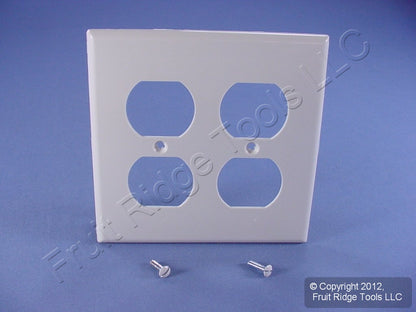Leviton 80716-T Light Almond 2-Gang Duplex Outlet Unbreakable Nylon Wallplate
