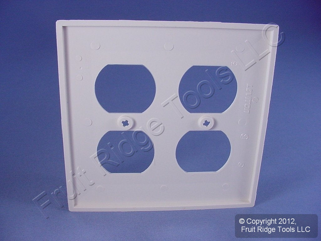 Leviton 80716-T Light Almond 2-Gang Duplex Outlet Unbreakable Nylon Wallplate