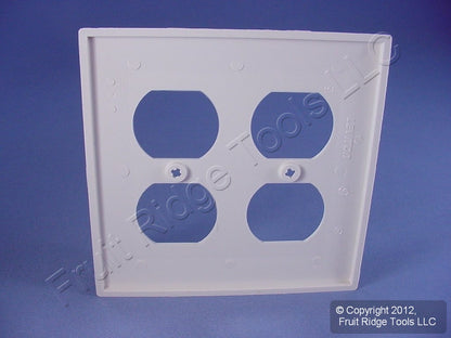 Leviton 80716-T Light Almond 2-Gang Duplex Outlet Unbreakable Nylon Wallplate