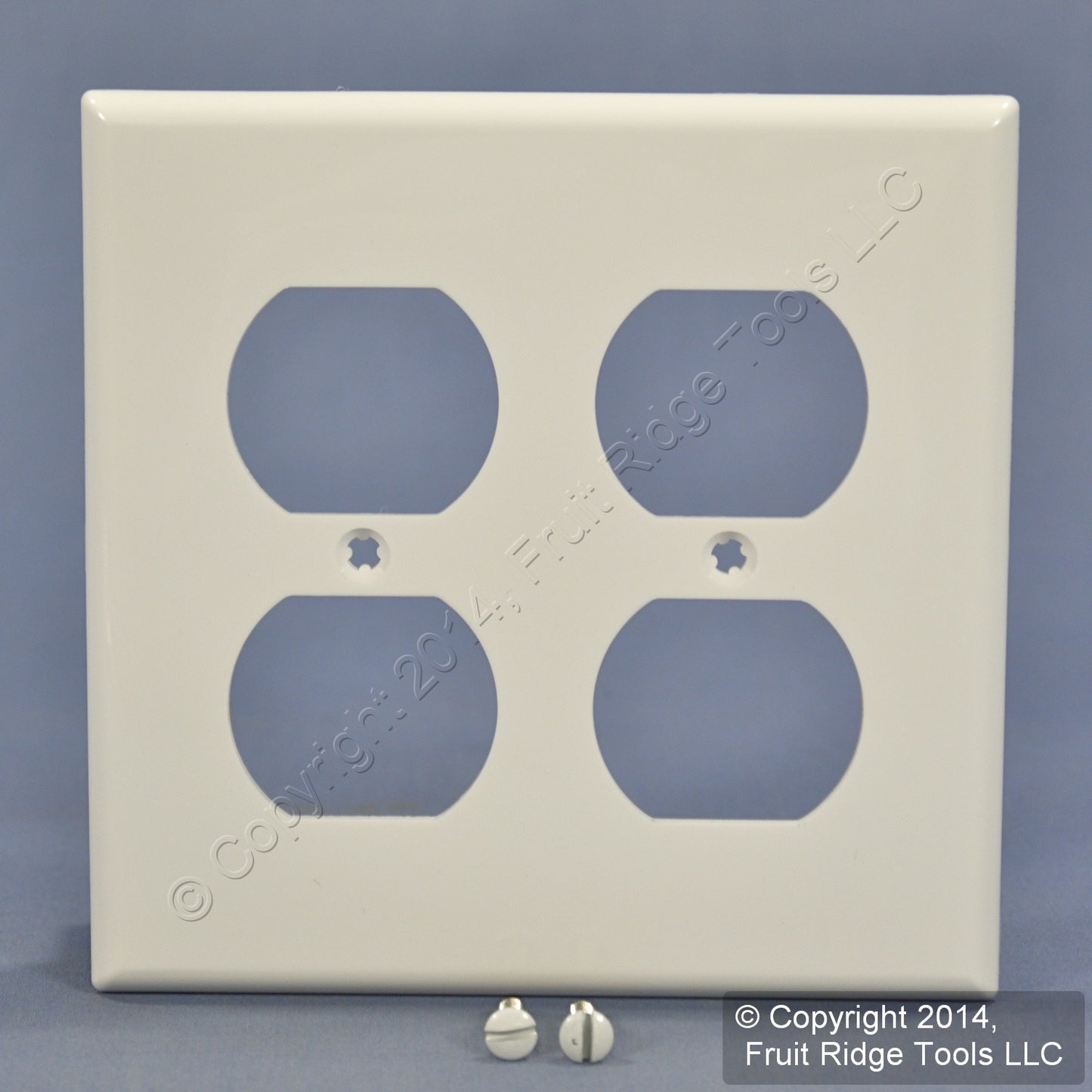 Leviton 80716-W White 2-Gang Duplex Unbreakable Nylon Standard Wallplate Cover
