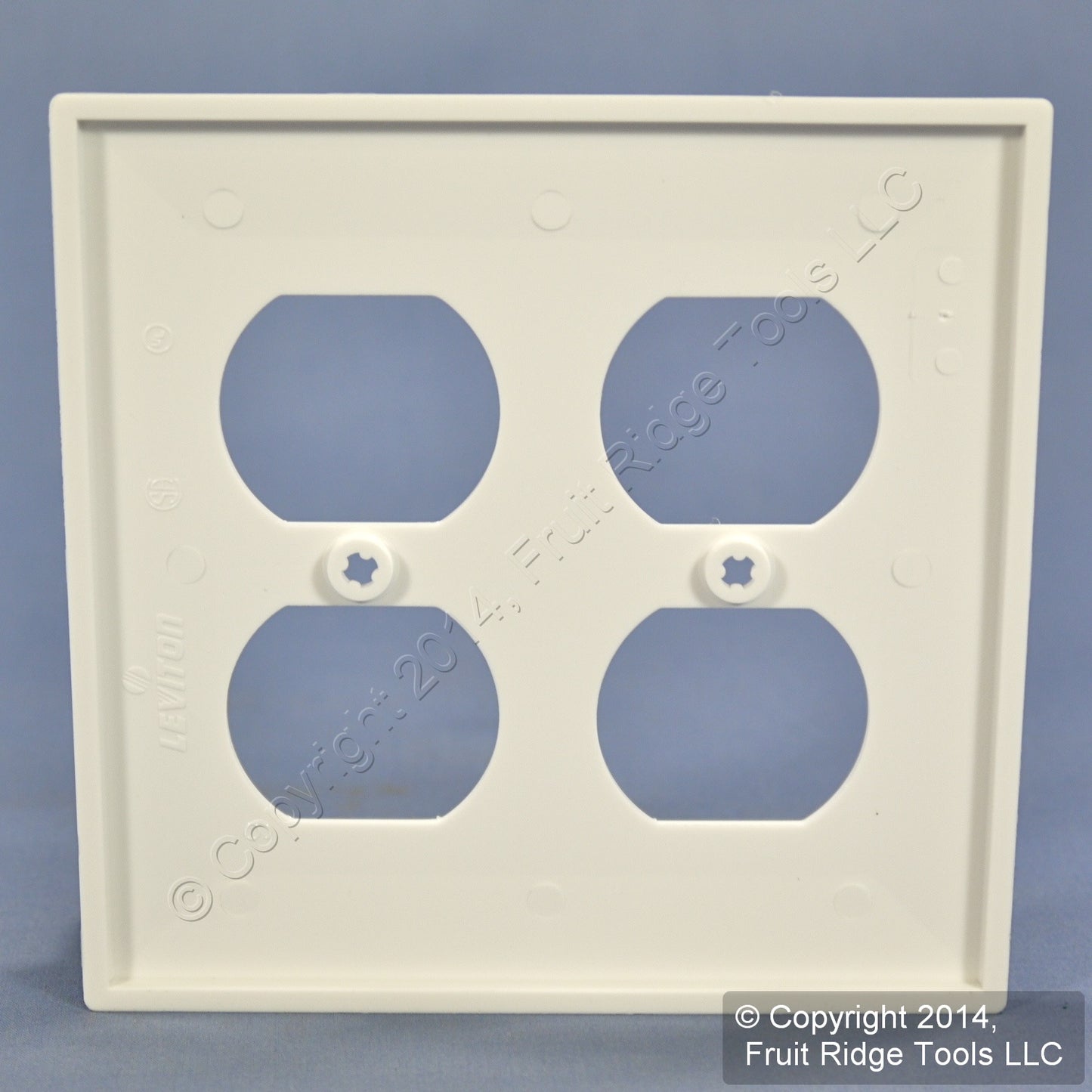 Leviton 80716-W White 2-Gang Duplex Unbreakable Nylon Standard Wallplate Cover