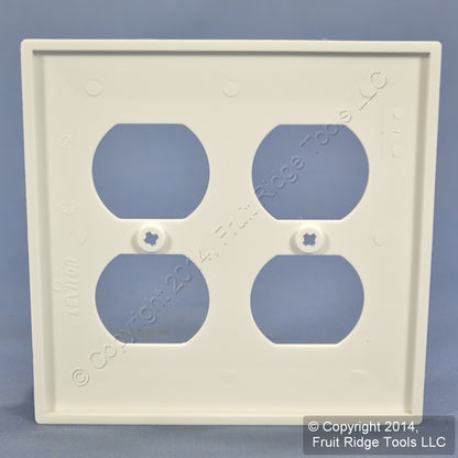 Leviton 80716-W White 2-Gang Duplex Unbreakable Nylon Standard Wallplate Cover