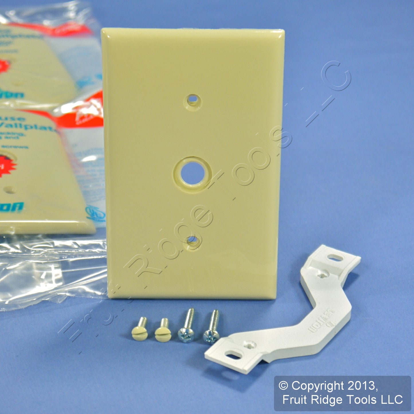 Leviton 80718-I Ivory 1-Gang Phone .406" Unbreakable Wallplate Strap Mount 20pcs
