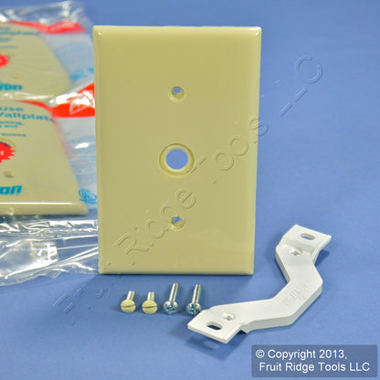 Leviton 80718-I Ivory 1-Gang Phone .406" Unbreakable Wallplate Strap Mount 20pcs