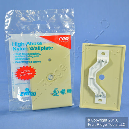 Leviton 80718-I Ivory 1-Gang Phone .406" Unbreakable Wallplate Strap Mount 20pcs