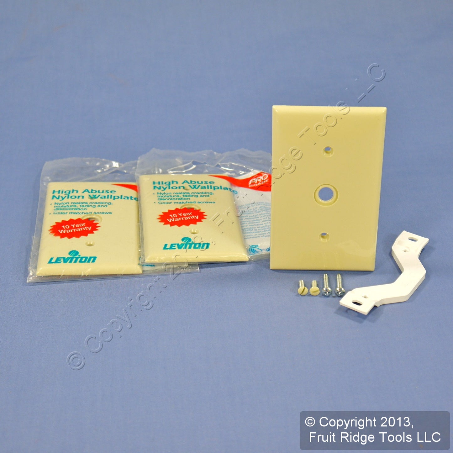Leviton 80718-I Ivory 1-Gang Phone .406" Unbreakable Wallplate Strap Mount 3pcs