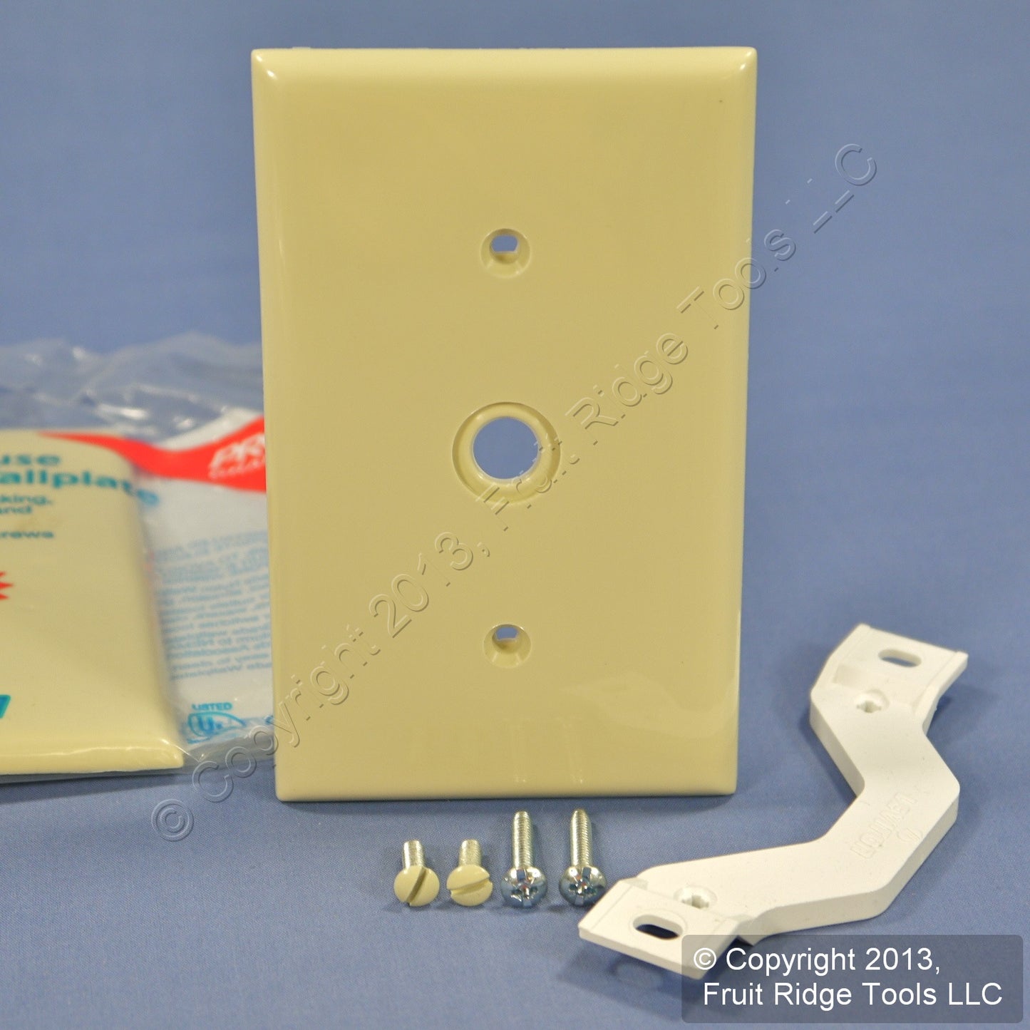 Leviton 80718-I Ivory 1-Gang Phone .406" Unbreakable Wallplate Strap Mount 3pcs