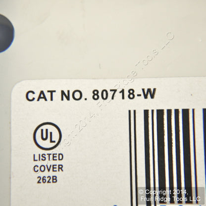 Leviton 80718-W White 1-Gang Phone .406" Hole Unbreakable Wallplate Strap Mount