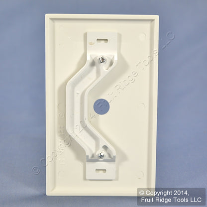Leviton 80718-W White 1-Gang Phone .406" Hole Unbreakable Wallplate Strap Mount