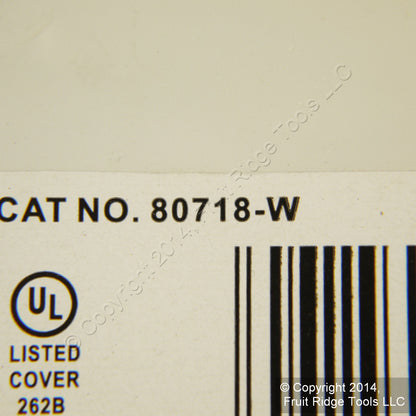 Leviton 80718-W White 1-Gang Phone .406" Unbreakable Wallplate Strap Mount 3pcs