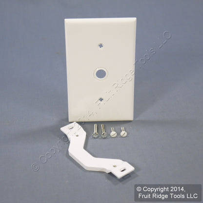 Leviton 80718-W White 1-Gang Phone .406" Unbreakable Wallplate Strap Mount 3pcs