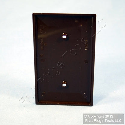 Leviton 80719 Brown 1-Gang Blank Unbreakable Nylon Wallplate Cover Strap Mount