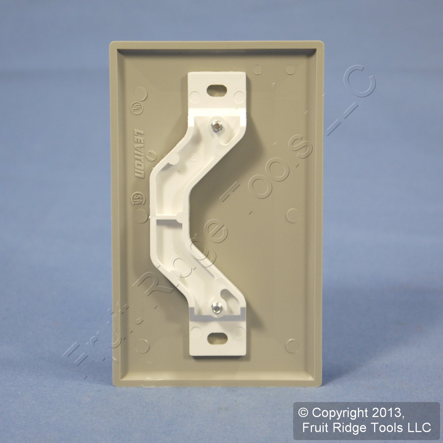 Leviton 80719-GY Gray 1-Gang Blank Unbreakable Wallplate Strap Mount Nylon Cover