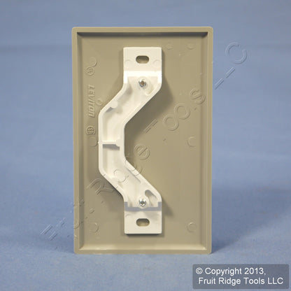 Leviton 80719-GY Gray 1-Gang Blank Unbreakable Wallplate Strap Mount Nylon Cover