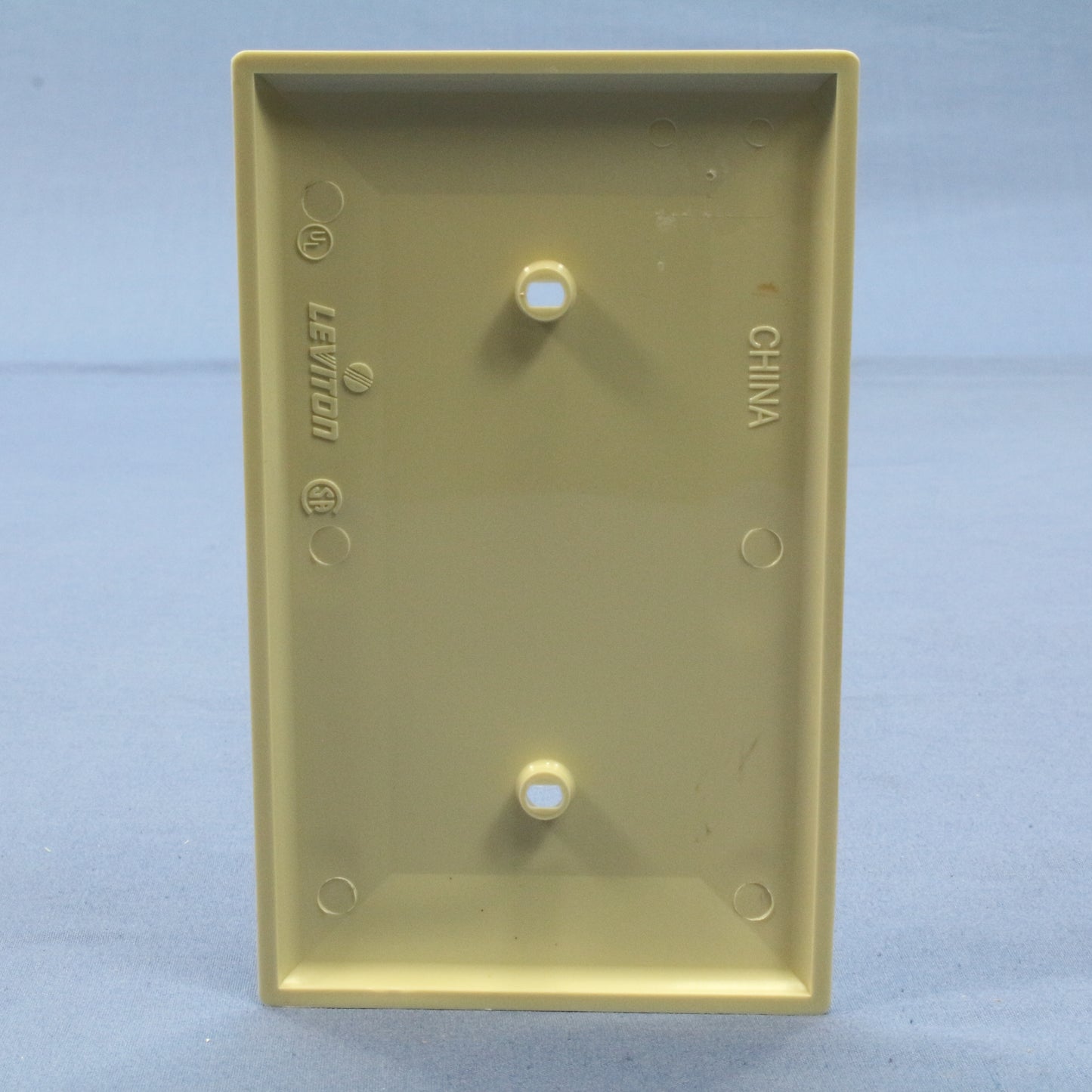 Leviton 80719-I Ivory 1-Gang Blank Unbreakable Nylon Wallplate Cover Strap Mount
