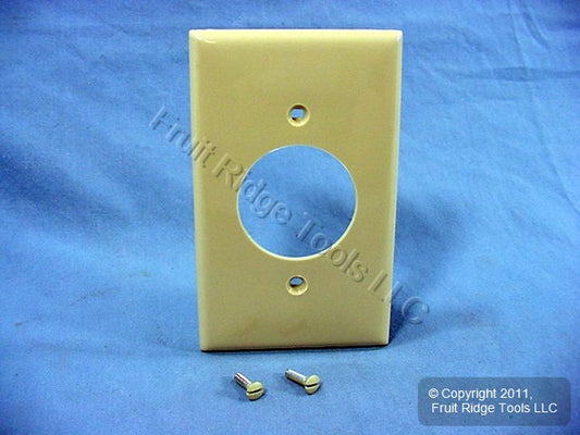 Leviton 80720-I Ivory 1-Gang 1.6" Dia Outlet Unbreakable Nylon Wallplate Cover