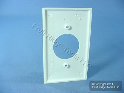 Leviton 80720-W White 1-Gang 1.6" Dia Outlet Unbreakable Nylon Wallplate Cover
