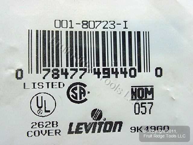 Leviton 80723-I Ivory 5-Gang Unbreakable Nylon Switch Wallplate Cover