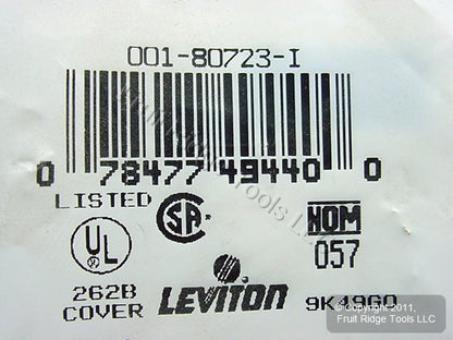 Leviton 80723-I Ivory 5-Gang Unbreakable Nylon Switch Wallplate Cover