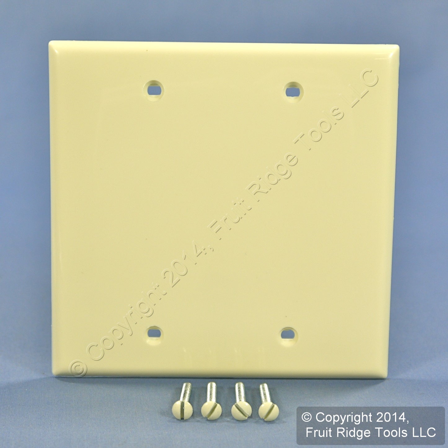Leviton 80725-A Almond 2-Gang Blank Unbreakable Wallplate Nylon Covers 2-Pack