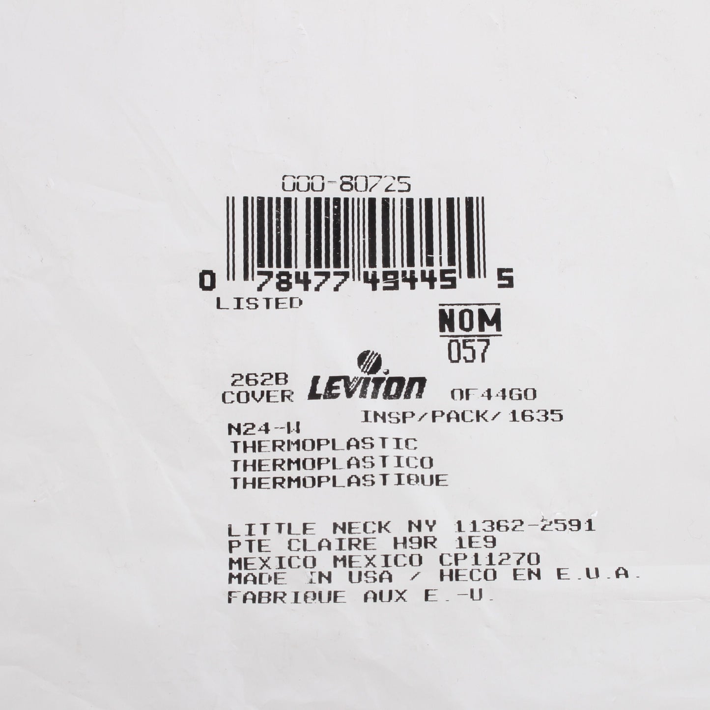 Leviton 80725 Brown 2-Gang Blank Wallplate Unbreakable Nylon Cover Box Mount