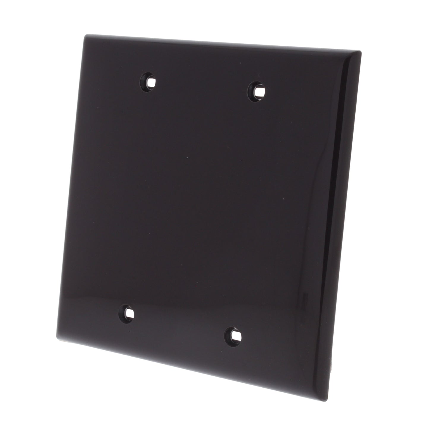Leviton 80725 Brown 2-Gang Blank Wallplate Unbreakable Nylon Cover Box Mount