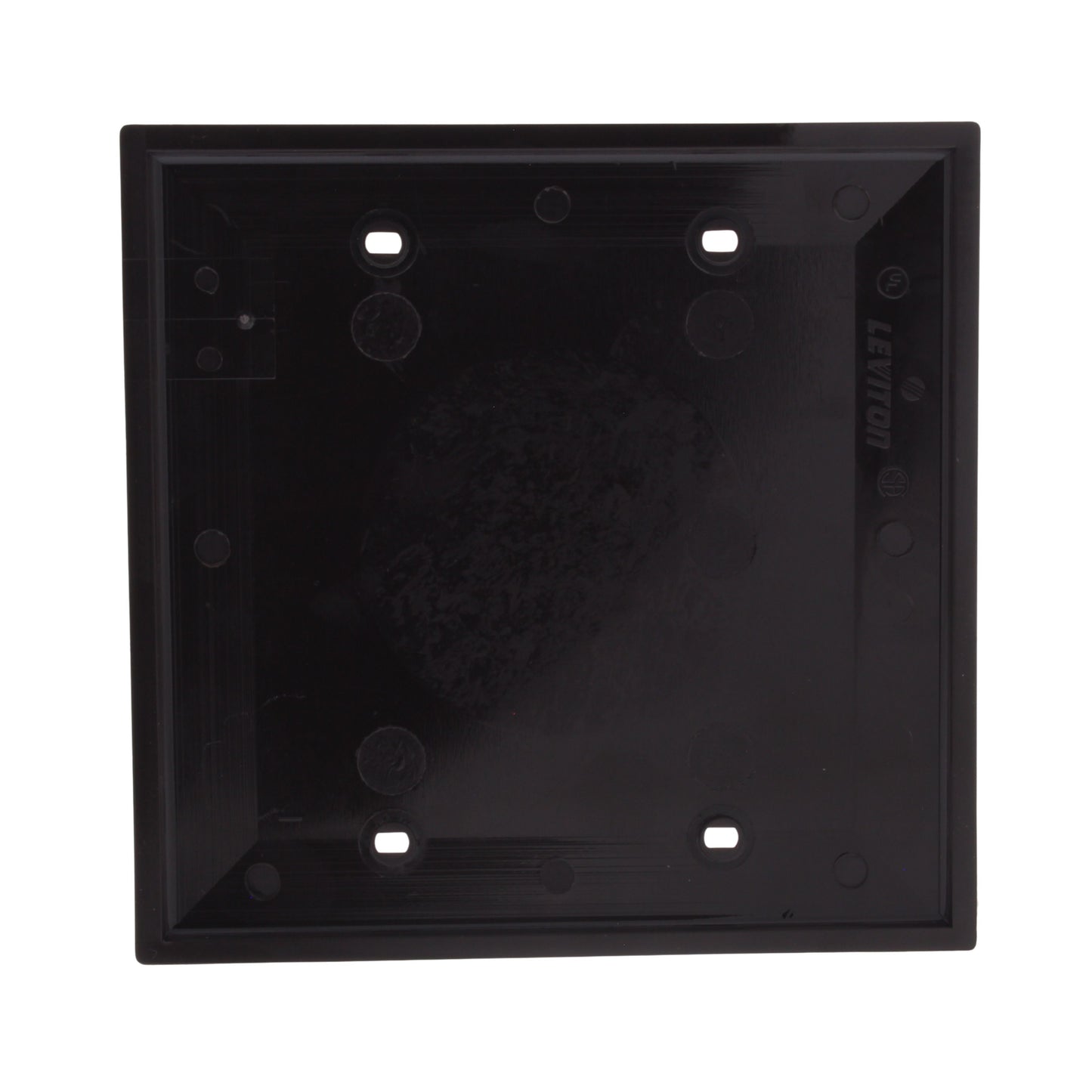 Leviton 80725 Brown 2-Gang Blank Wallplate Unbreakable Nylon Cover Box Mount