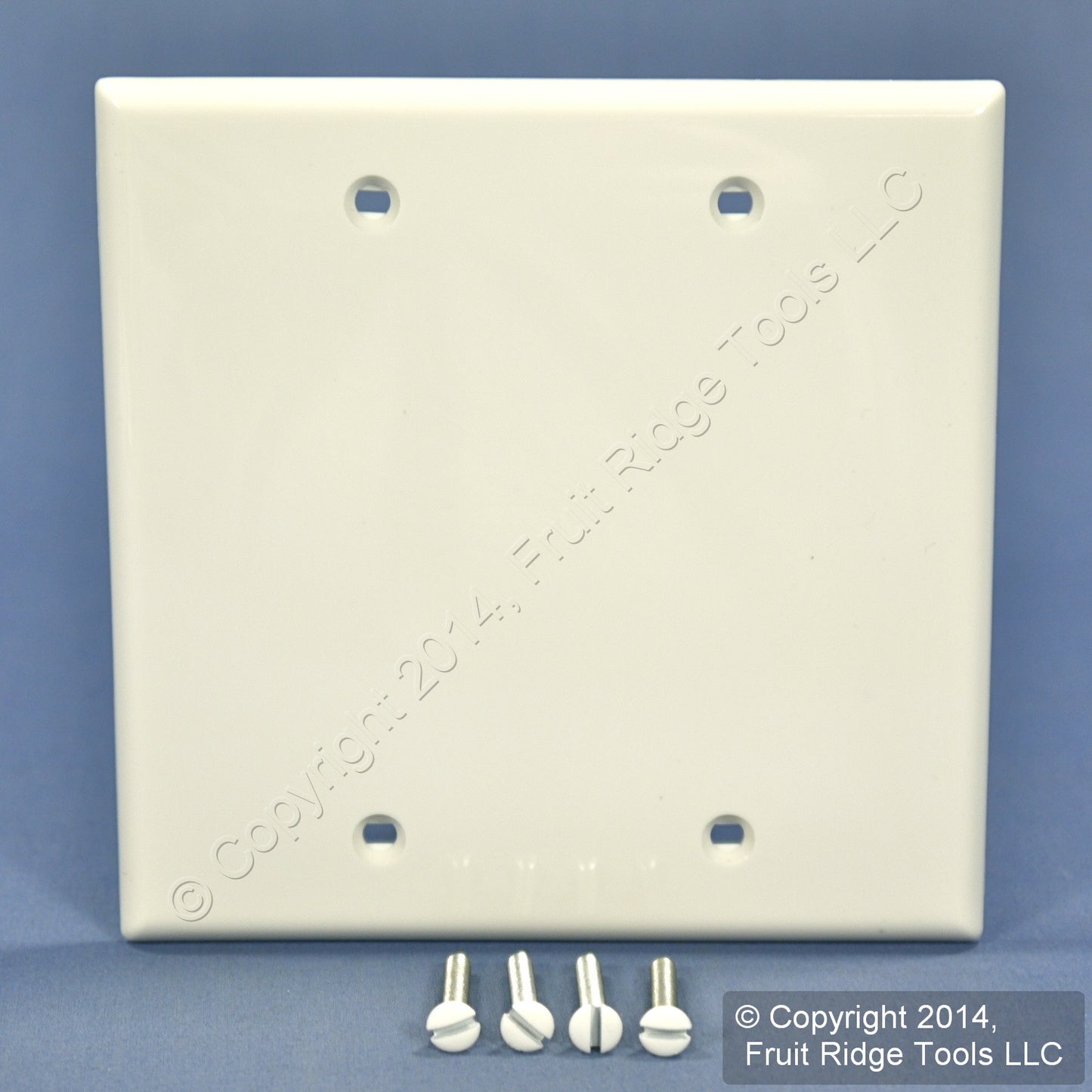Leviton 80725-W White 2-Gang Blank Unbreakable Nylon Wallplate Cover Box Mount