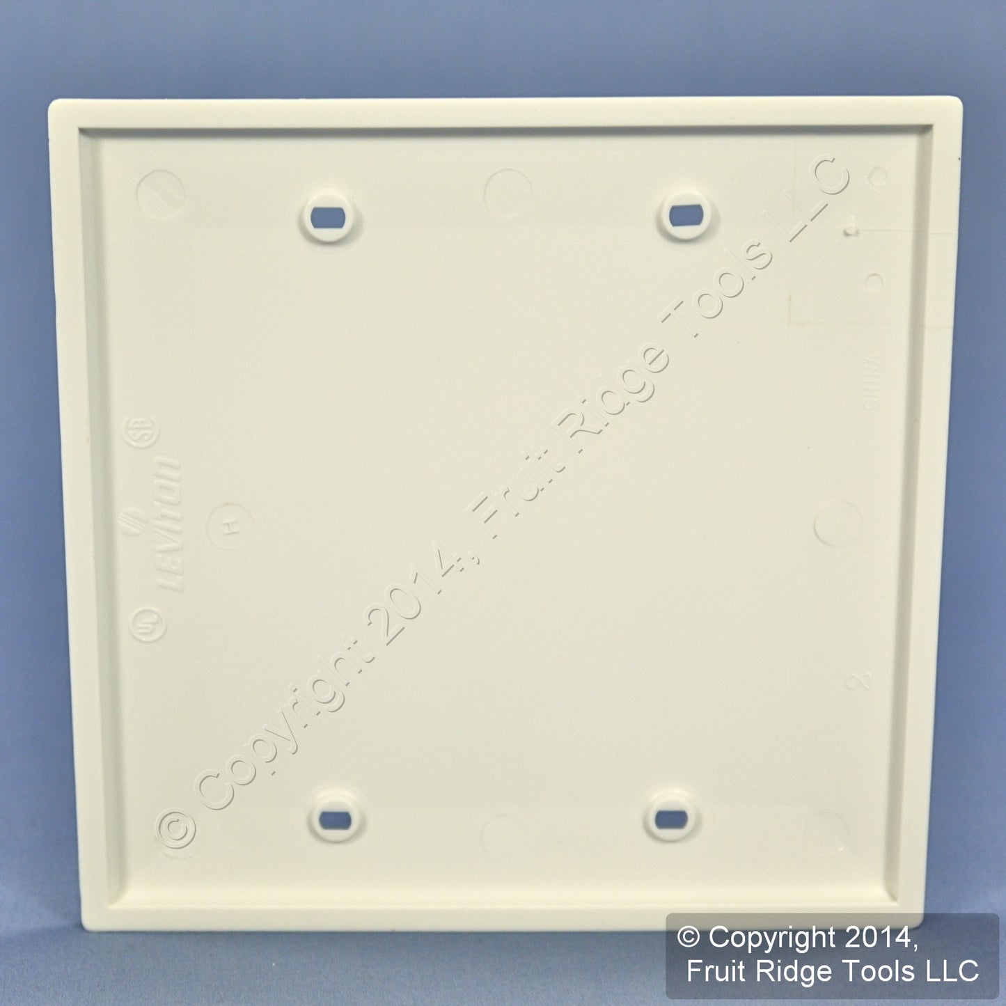 Leviton 80725-W White 2-Gang Blank Unbreakable Nylon Wallplate Cover Box Mount