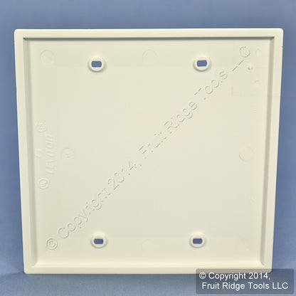 Leviton 80725-W White 2-Gang Blank Unbreakable Nylon Wallplate Cover Box Mount
