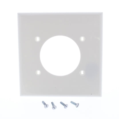 Leviton 80726-W 2-Gang White Dryer Range Welder 2.15" Outlet Cover Wall Plate