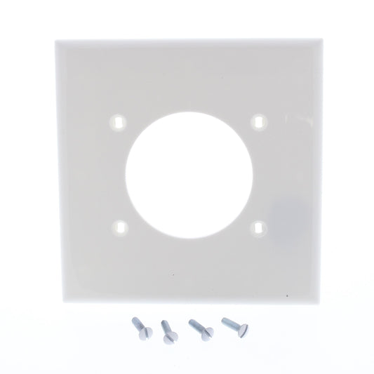 Leviton 80726-W 2-Gang White Dryer Range Welder 2.15" Outlet Cover Wall Plate