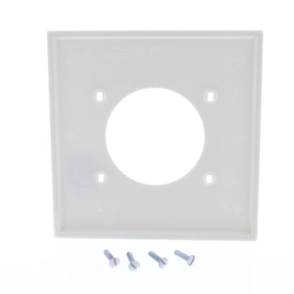 Leviton 80726-W 2-Gang White Dryer Range Welder 2.15" Outlet Cover Wall Plate