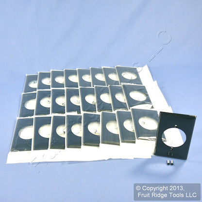 Leviton 80728-E Black 1-Gang Unbreakable Power Outlet 2.15" Midway Covers 25pcs