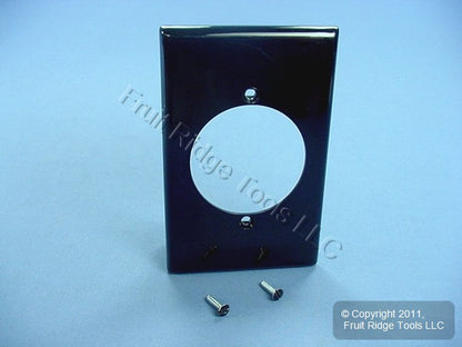 Leviton 80728-E Black 1-Gang 2.15" Power Outlet Unbreakable Midway Wallplate
