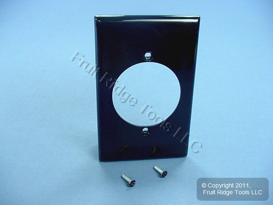 Leviton 80728-E Black 1-Gang 2.15" Power Outlet Unbreakable Midway Wallplate