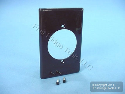 Leviton 80728 Brown 1-Gang Power Outlet 2.15" Hole Unbreakable Midway Wallplate